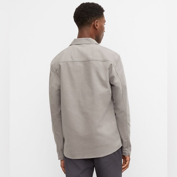 CLUB MONACO Men’s Long Sleeve Moleskin Solid Chemise Button Down Shirt Jacket - Picture 2 of 12